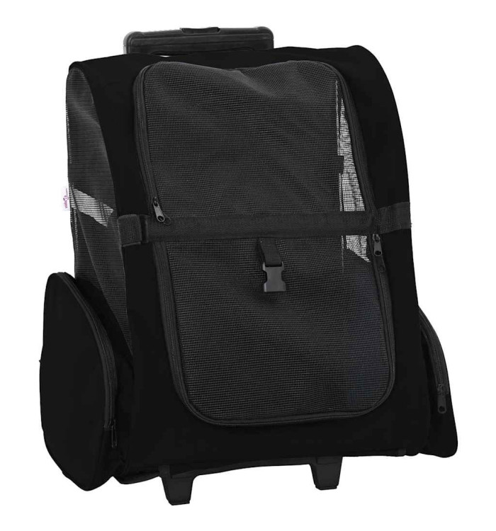 Chariot pour animaux de compagnie 3 en 1 Design Noir 48 x 32 x 57 cm Tissu Oxford | Mobilier & Déco