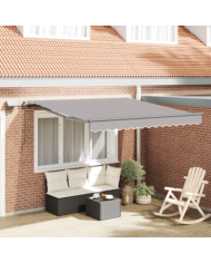 Store rétractable avec LED Clair 350x250 cm, Tissu de remplacement pour auvent cadre 3,5x2,5 m Clair | Mobilier & Déco