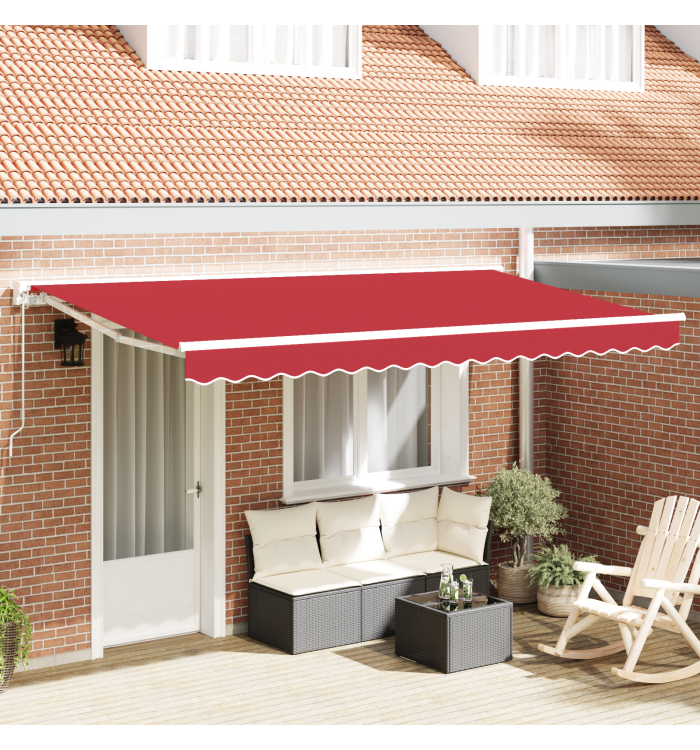 Tissu de Remplacement pour Store 4x2 m Rouge | Mobilier & Déco