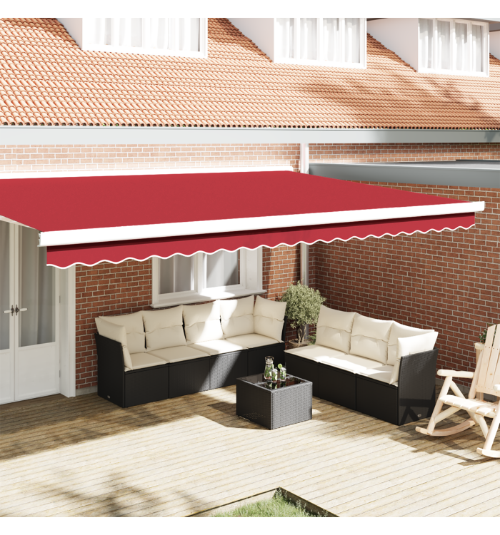 Valance de store pour cadre de 5 m Rouge 4.8x0.2 m | Mobilier & Déco
