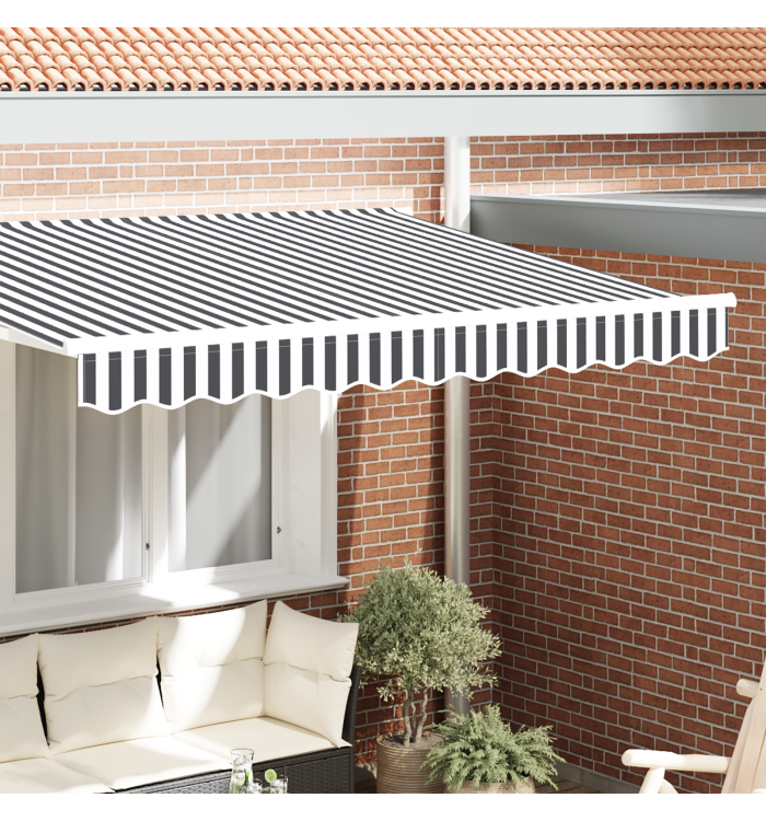 Valance de store pour cadre de 2.5 m noir et blanc 2.3x0.2 m | Mobilier & Déco