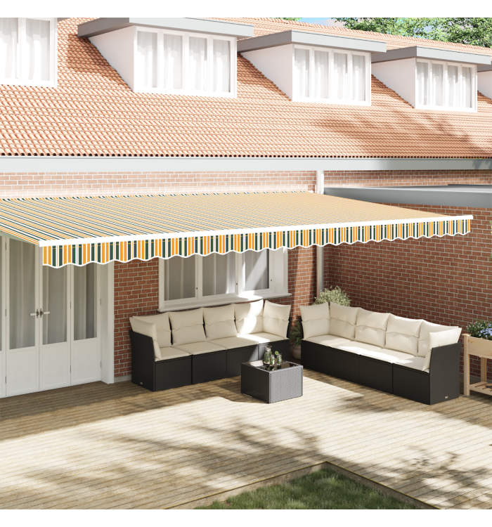 Valance de Store pour Cadre de 6 m Verte et Jaune 5.8x0.2 m | Mobilier & Déco