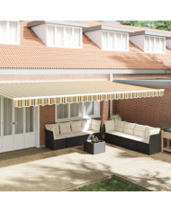 Valance de Store pour Cadre de 6 m Verte et Jaune 5.8x0.2 m | Mobilier & Déco
