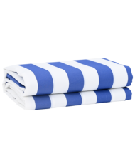 Tissu de remplacement de store bleu et blanc 10x1.6 m | Mobilier & Déco