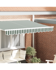 Valance d'Auvent pour cadre de 3 m Vert et Blanc 2.8 x 0.2 m | Mobilier & Déco