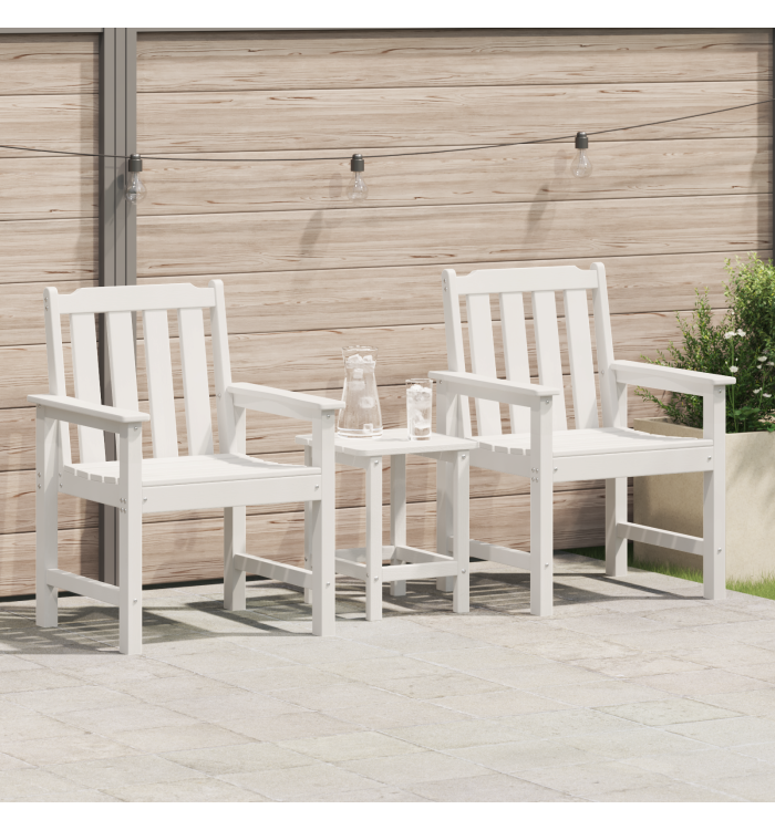 Chaises de Salle à Manger 2 pcs Blanches HDPE | Mobilier & Déco