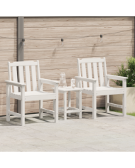 Chaises de Salle à Manger 2 pcs Blanches HDPE | Mobilier & Déco