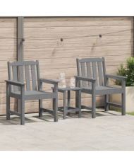 Chaises de salle à manger 2 pcs Gris clair HDPE | Mobilier & Déco