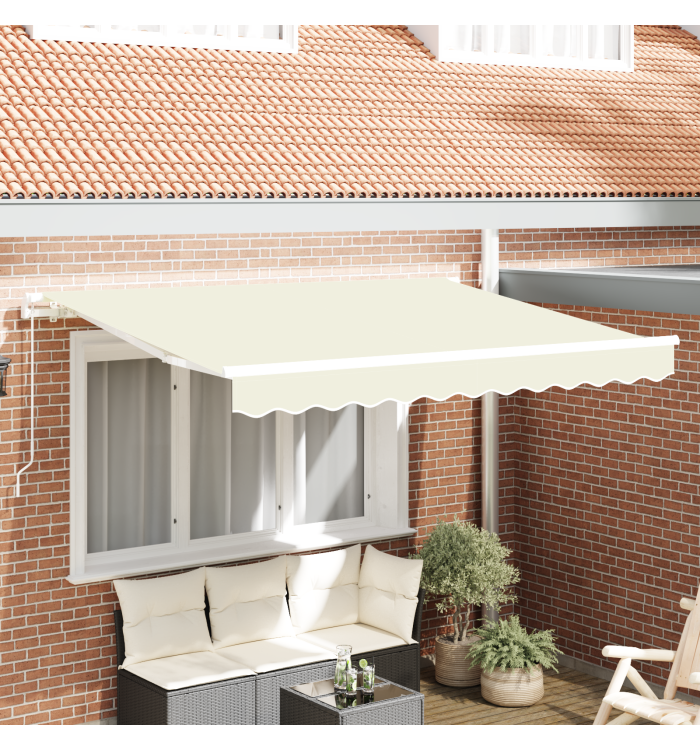 Tissu de Remplacement pour Auvent pour Cadre 3.5x2 m Crème | Mobilier & Déco