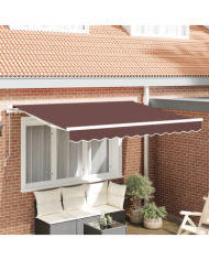 Tissu de remplacement pour auvent pour cadre de 3.5x2 m marron | Mobilier & Déco