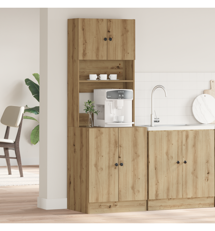 Armoire de cuisine Chêne artisanal 60x50x180 cm Bois technique | Mobilier & Déco