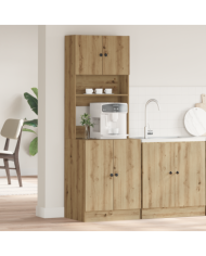 Armoire de cuisine Chêne artisanal 60x50x180 cm Bois technique | Mobilier & Déco