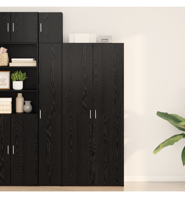 Buffet haut Chêne noir 40x42.5x185 cm Bois | Mobilier & Déco