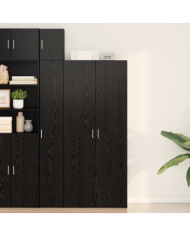 Buffet haut Chêne noir 40x42.5x185 cm Bois | Mobilier & Déco