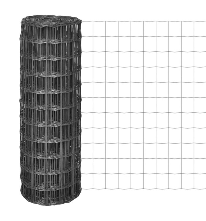 Clôture euro Acier 10 x 1,2 m Gris | Mobilier & Déco