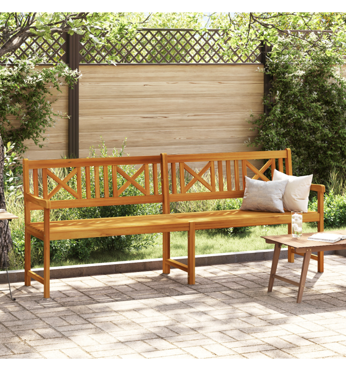 Banc de jardin 220x56x90 cm en bois massif d'acacia | Mobilier & Déco