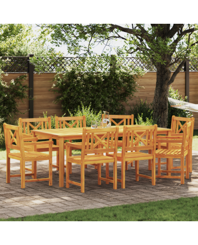Chaises de jardin 8 pcs 56x55.5x90 cm Bois massif d'acacia, Chaises de jardin 2 pcs 56x56x90 cm Bois massif d'acacia | Mobilie