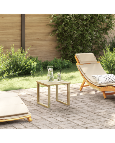 Table de bain de soleil 40x40x36 cm en bois de pin imprégné | Mobilier & Déco