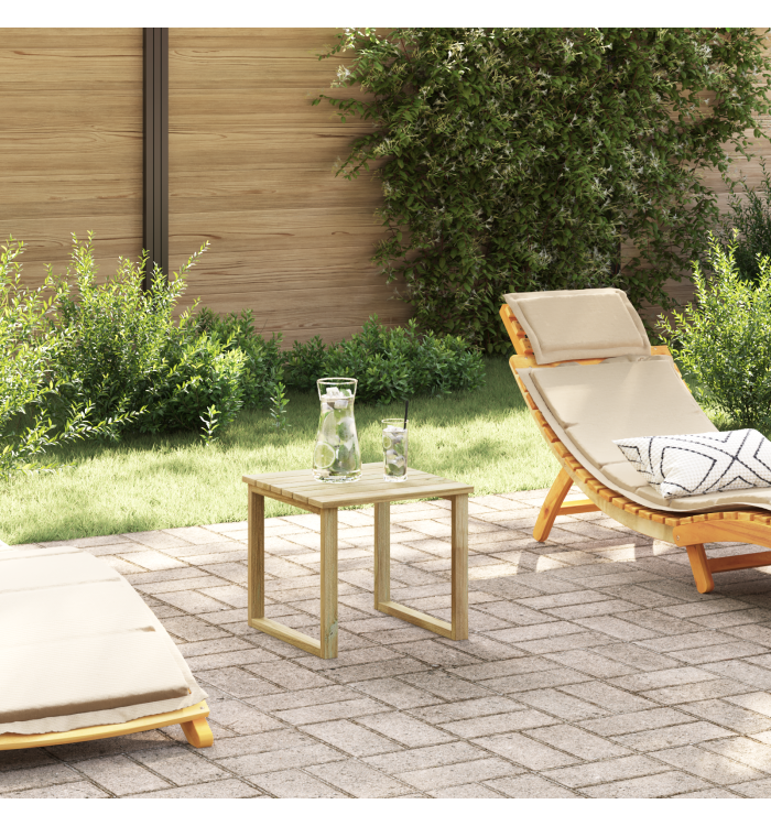 Table de bain de soleil 40x40x36 cm en bois de pin imprégné | Mobilier & Déco