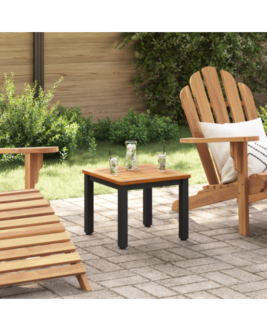 Table d'appoint de jardin 45x45x38 cm en bois d'acacia massif | Mobilier & Déco