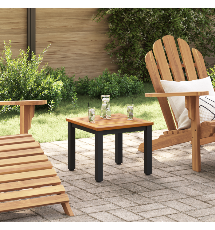 Table d'appoint de jardin 45x45x38 cm en bois d'acacia massif | Mobilier & Déco