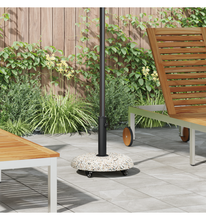 Base de Parasol Roulante Pour Poteaux de 37/42/52/58 mm Multicolore Béton | Mobilier & Déco