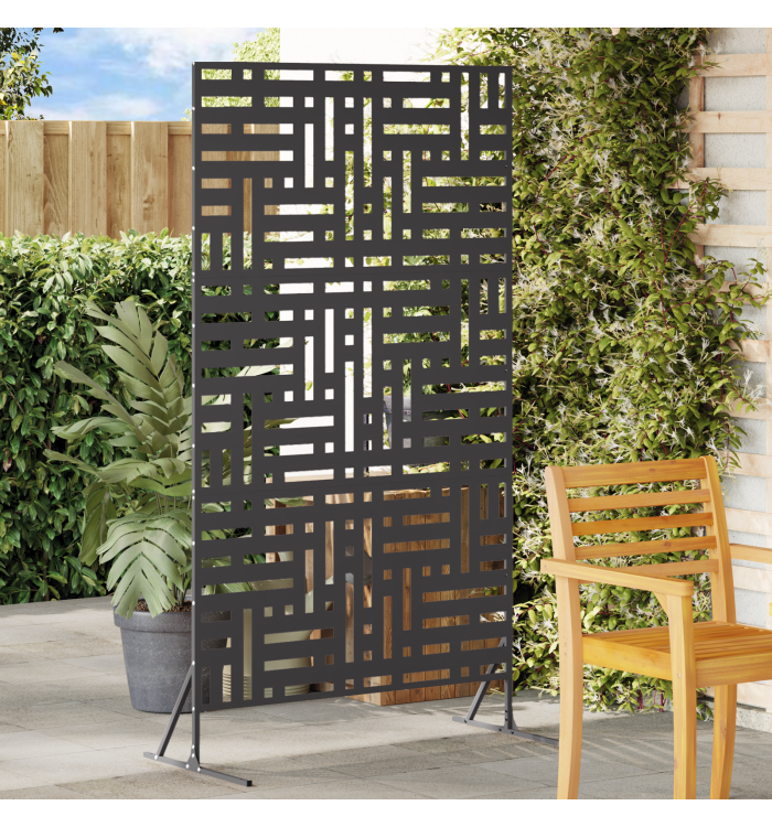 Écran de confidentialité en acier noir 180 cm | Mobilier & Déco