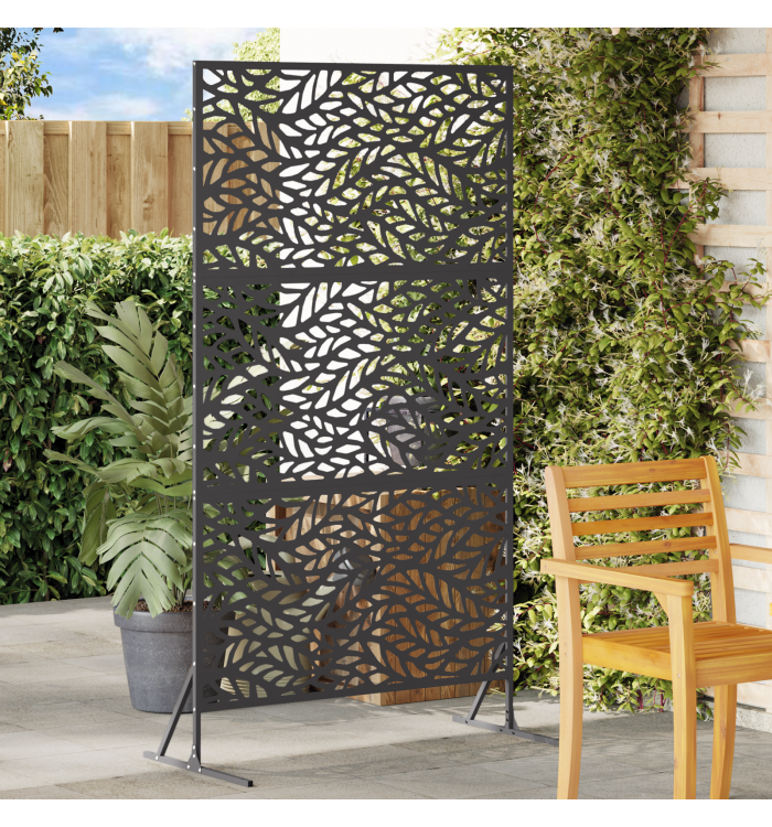 Panneau de clôture en métal Noir Acier traité Grand | Mobilier & Déco