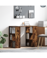 Bureau d'Angle Chêne fumé Bois d'ingénierie Moyen Bureau d'angle | Mobilier & Déco