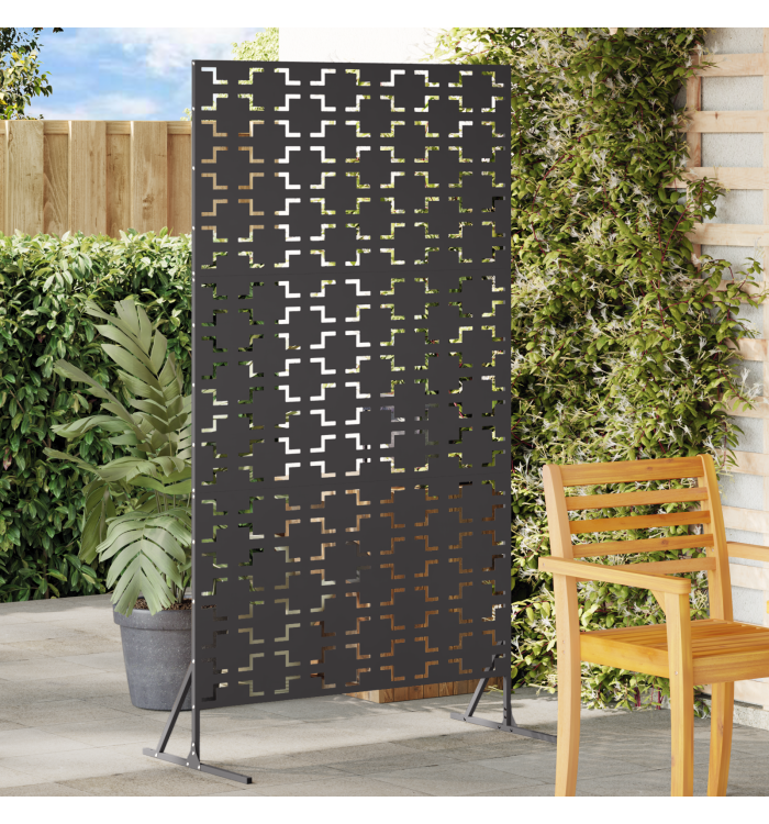 Panneau de clôture métallique Noir Métal Grand | Mobilier & Déco
