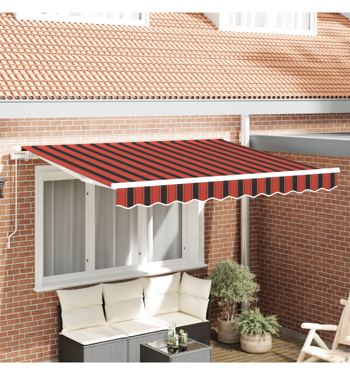 Tissu de remplacement pour auvent pour cadre de 3.5x2 m à rayures multicolores | Mobilier & Déco