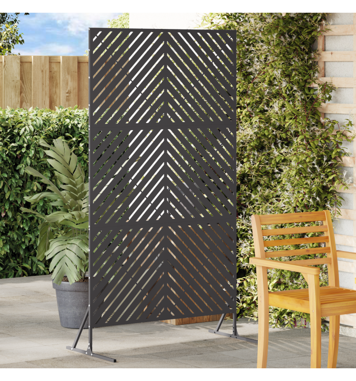 Panneau de clôture en acier Noir Acier Standard Durable | Mobilier & Déco