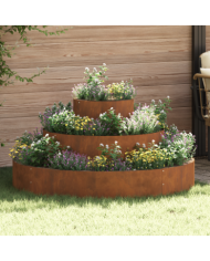 Pot en Métal Acier Corten Ø 120 cm Incrustations Décoratives | Mobilier & Déco