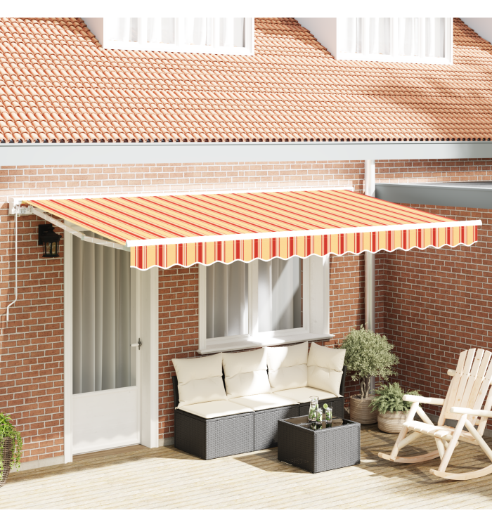 Tissu de Remplacement pour Store pour Cadre de 4x2 m Rayures Multicolores | Mobilier & Déco