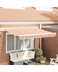 Tissu de remplacement d'auvent pour cadre 3,5x2m Rayures multicolores | Mobilier & Déco
