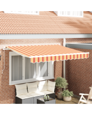 Tissu de Remplacement de Store pour Cadre de 3x2 m Rayé Multicolore | Mobilier & Déco