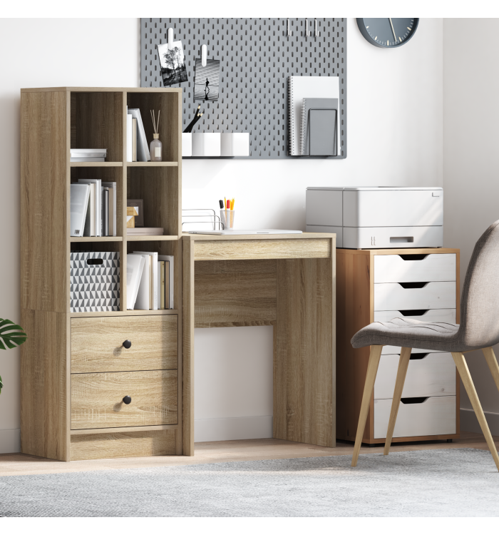 Bureau d'ordinateur Chêne de Sonoma Bois d'ingénierie | Mobilier & Déco