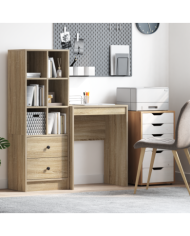 Bureau d'ordinateur Chêne de Sonoma Bois d'ingénierie | Mobilier & Déco