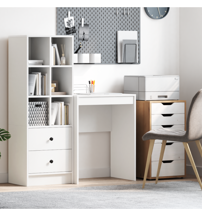 Bureau d'écriture minimaliste Blanc Panneau de particules | Mobilier & Déco