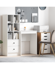 Bureau d'écriture minimaliste Blanc Panneau de particules | Mobilier & Déco