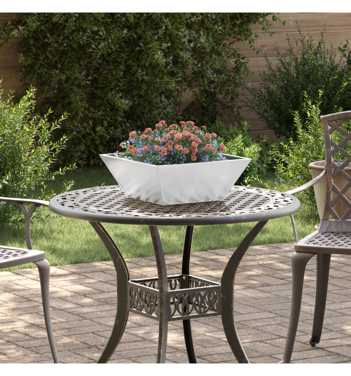 Vasque en Acier Acier galvanisé 40 x 40 x 15 cm Détails décoratifs | Mobilier & Déco