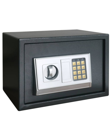 Coffre-fort numérique électronique gris foncé 35x25x25 cm en acier | Mobilier & Déco