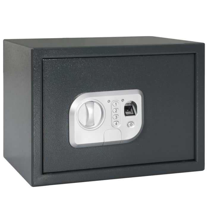 Coffre électronique numérique avec verrouillage par empreinte digitale 25x35x25 cm en acier | Mobilier & Déco