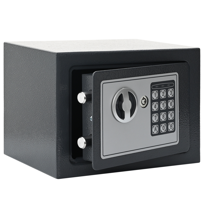 Coffre-fort numérique électronique Gris Foncé 23x17x17 cm Acier | Mobilier & Déco
