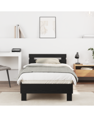Lit en chêne noir Chêne noir Bois d'ingénierie 90 x 200 cm | Mobilier & Déco
