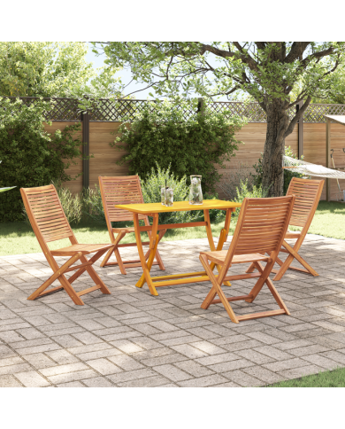Ensemble de Salle à Manger de Jardin de 5 Pièces en Bois Massif d'Acacia | Mobilier & Déco