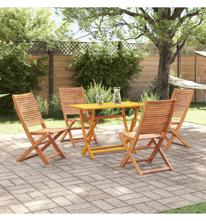 Ensemble de Salle à Manger de Jardin de 5 Pièces en Bois Massif d'Acacia | Mobilier & Déco