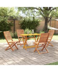 Ensemble de Salle à Manger de Jardin de 5 Pièces en Bois Massif d'Acacia | Mobilier & Déco