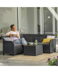 Keter Table de rangement de jardin Rosalie Graphite | Mobilier & Déco