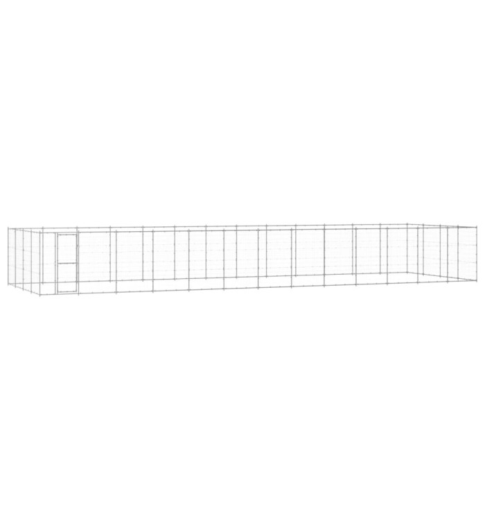 Chenil extérieur Acier galvanisé 53,24 m² | Mobilier & Déco